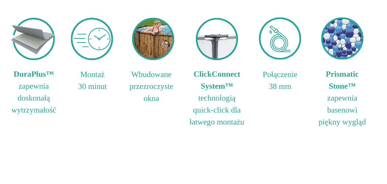 Infographic on the benefits of the pool with filter, ladder and cover Bestway 56725 